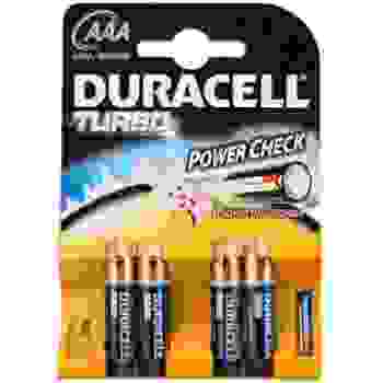 Батарейки Duracell MN2400 Turbo BL4 AAA