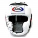 Шлем тренировочный на шнуровке Fairtex HG10 White / Black / Red