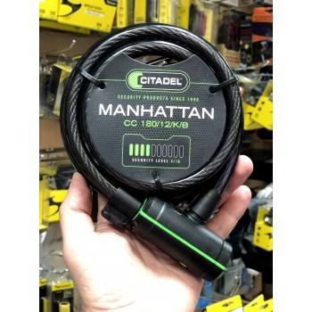 Трос велосипедный с замком Citadel Manhattan CC 180/12/K/B