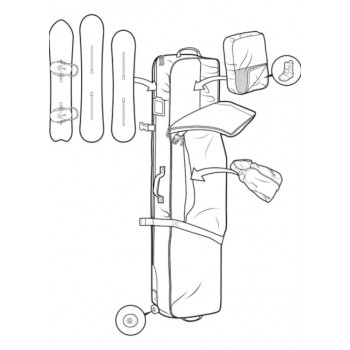 Чехол для перевозки сноубордов Burton Wheelie Board Case Board Bag (20-21)