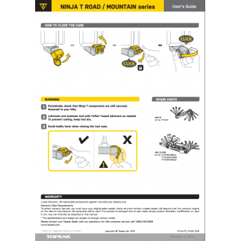 Держатель с мультиинструментом Topeak Ninja T Road (TNJ-TR)