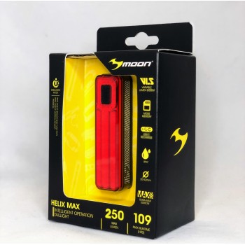 Фонарь велосипедный задний Moon Helix Max 250