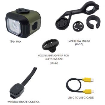 Фонарь велосипедный передний Moon Titan Max 1700 (2025)