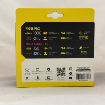 Комплект фонарей Moon Rigel Pro 1000 Люмен и Helix Sense USB-C 150 Люмен