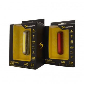 Комплект велосипедных фонарей Moon Comet-X Pro W + Comet-X R Light Set