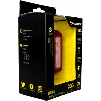 Фонарь велосипедный задний Moon Sirius