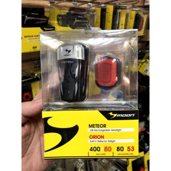 Комплект велосипедных фонарей Moon Meteor 400 + Orion 50