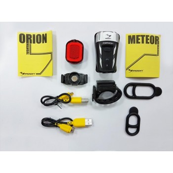 Комплект велосипедных фонарей Moon Meteor 400 + Orion 50