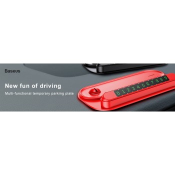 Парковочная карта с держателем для телефона Baseus Horizon Silicone Parking Number Card Bracket (ACNUM-PM)