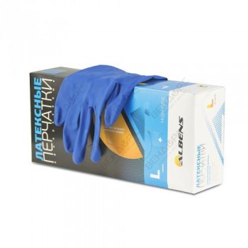 Перчатки медицинские диагностические (смотровые) Albens High Risk (7027)