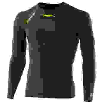 Мужская компрессионная футболка с длинным рукавом Skins A400 Black / Yellow