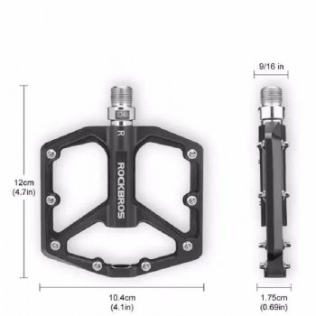 Педали с увеличенной площадью алюминиевые Rockbros (K203)