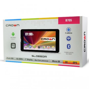 Планшетный компьютер CROWN B705 3G Silver