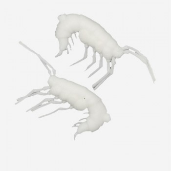 Комплект рыболовных силиконовых приманок креветка RuBaits Shrimp 1.5" (15 шт.)