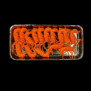 Комплект рыболовных силиконовых приманок креветка RuBaits Shrimp 1.5" (15 шт.)