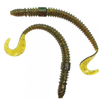 Комплект рыболовных силиконовых приманок твистер RuBaits Sweep Worm 4.5" (7 шт.)