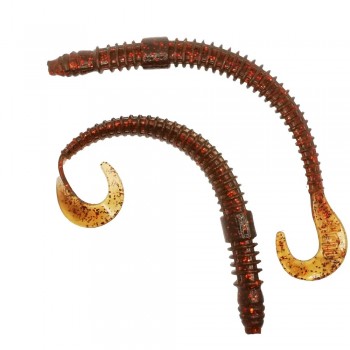 Комплект рыболовных силиконовых приманок твистер RuBaits Sweep Worm 4.5" (7 шт.)