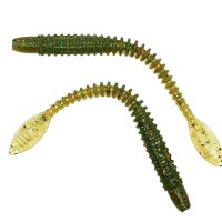 Комплект рыболовных силиконовых приманок виброхвост RuBaits Leader Ribster Slag 3.3" (8 шт.)