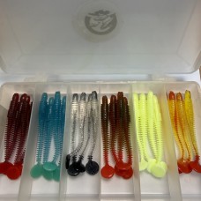 Комплект рыболовных силиконовых приманок виброхвост RuBaits Fire Vib 2.8" (16 шт.) Комплект рыболовных силиконовых приманок виброхвост RuBaits Fire Vib 2.8" (16 шт.)