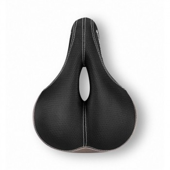 Седло велосипедное комфортное с интегрированным фонарём Rockbros FU-5700L