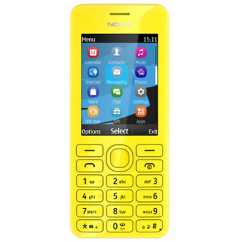 Сотовый телефон NOKIA 206 Dual Yellow