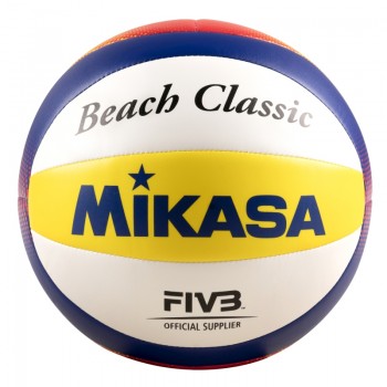 Мяч оригинальный волейбольный пляжный тренировочный Mikasa Beach Classic BV552С-WYBR FIVB