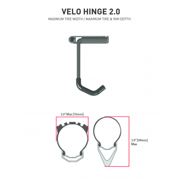 Крепеж для велосипеда настенный Feedback Velo Hinge 2.0 (17716)