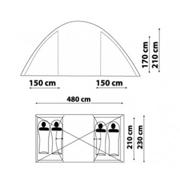 Палатка Canadian Camper Sana 4 Plus