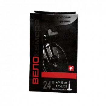 Велокамера самозаклеивающаяся бутиловая Sunchase 24 x 1.75 / 2.125 авто ниппель (17351)