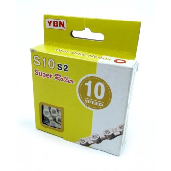 Цепь велосипедная десятискоростная YBN S10 S2 1/2" x 11/128" 116