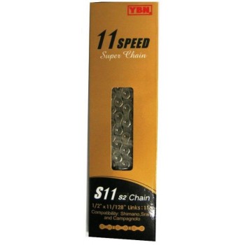 Цепь велосипедная одиннадцитискоростная YBN S11 S2 1/2" x 11/128" 116