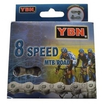 Цепь велосипедная восьмискоростная YBN S8 RB 1/2 x 3/32" 114