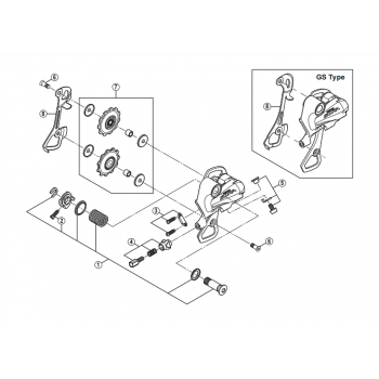 Переключатель задний Shimano Sora R3000 GS 9 Speed (ERDR3000GS)