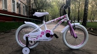 Велосипед детский Ciclistino Rider 16 (2019) White / Pink