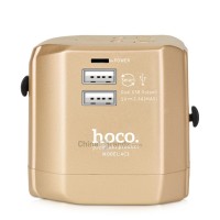 Сетевой адаптер Hoco AC3 Worldwide 2.4A Dual USB Travel Charger Adapter