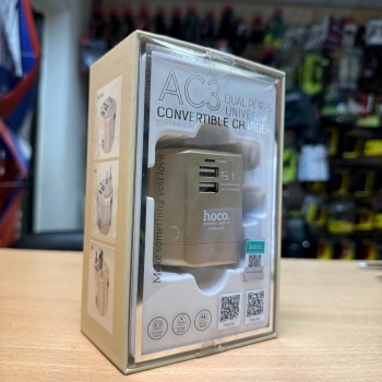 Сетевой адаптер Hoco AC3 Worldwide 2.4A Dual USB Travel Charger Adapter