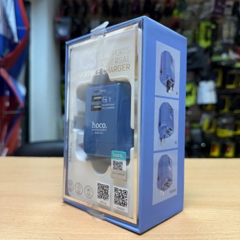 Сетевой адаптер Hoco AC3 Worldwide 2.4A Dual USB Travel Charger Adapter