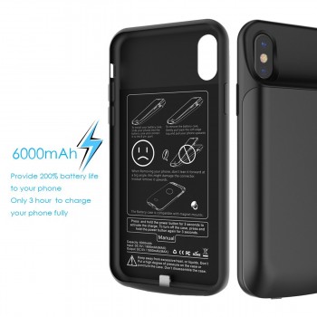 Чехол-аккумулятор Rock P41 для iPhone X Power Case 6000mAh (XDL-602M)